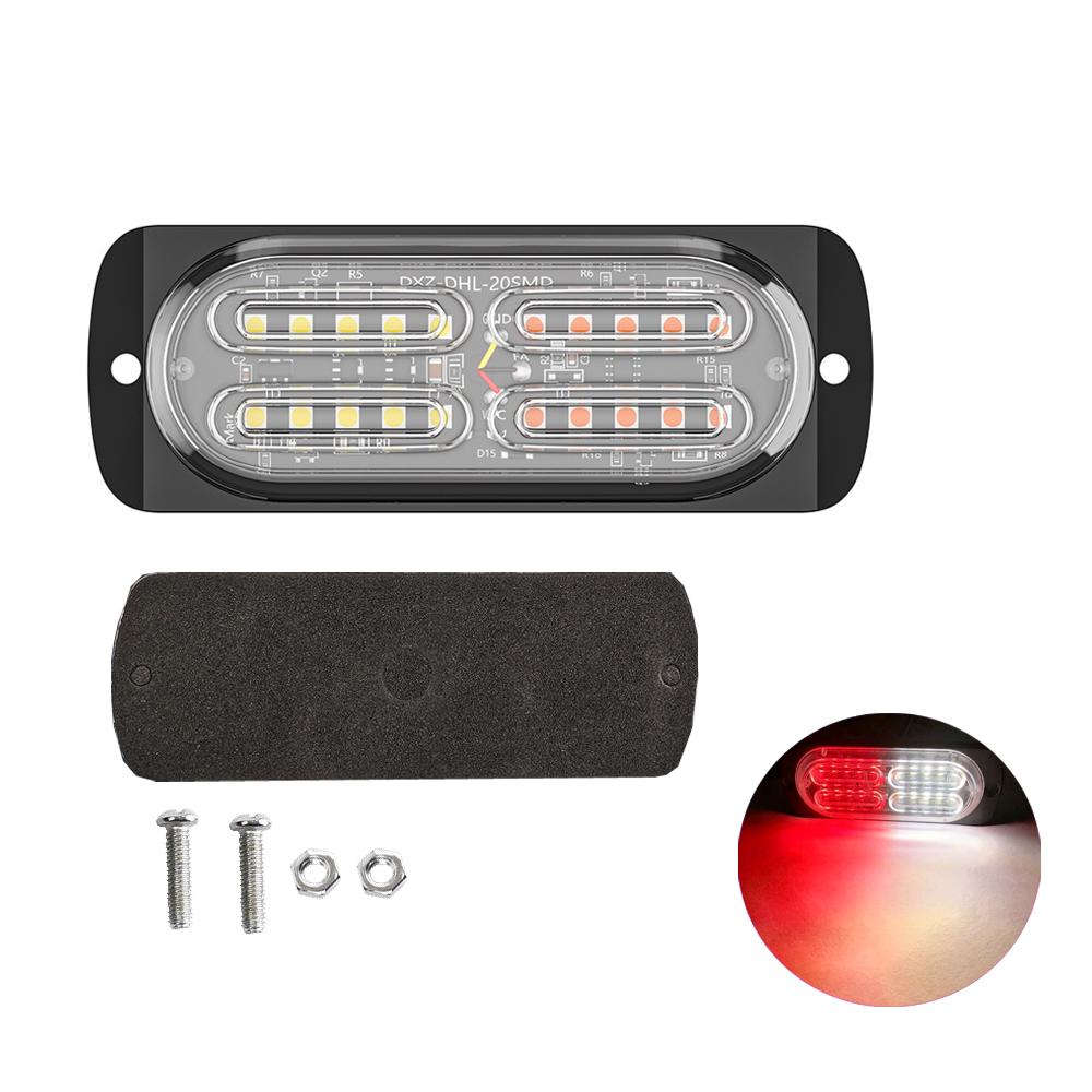 1Pc Car Strobe Lights 20 SMD Flashing Warning Light LED LAMP Car LED Lamp Emergency Waterproof Light Universal Car Accessories
