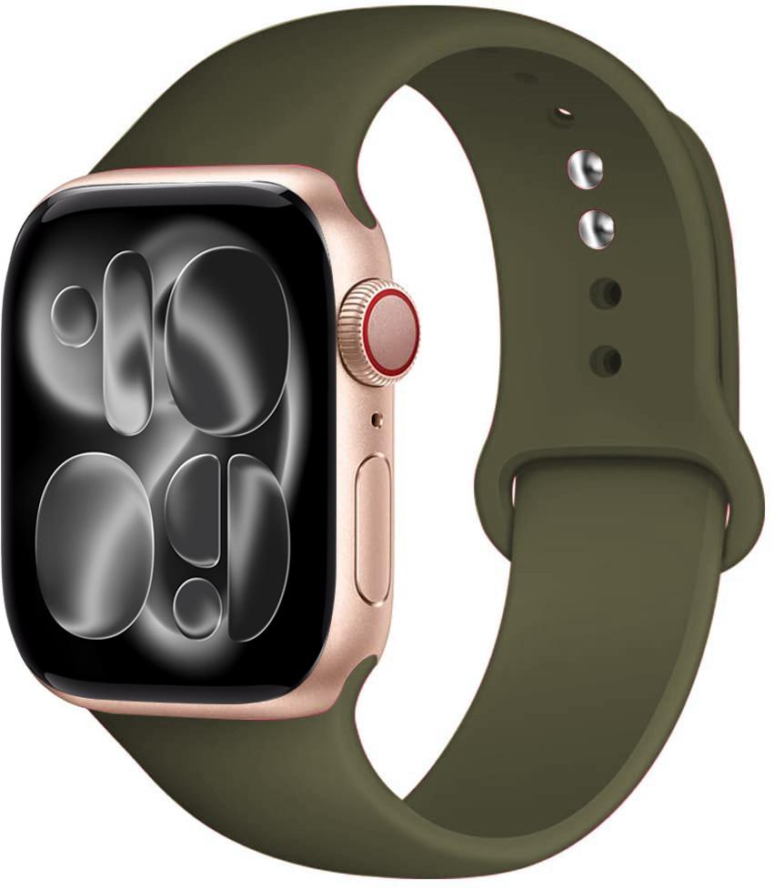 Silicone strap For Apple Watch 11 band 44mm 40mm 49mm 45mm 41mm 38 46mm 42mm correa bracelet iWatch series 9 8 7 6 SE ultra 2 3