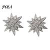 Rhinestone Lapel Pin 1/2Pcs Double-Layered Eight-Pointed Star with Rhinestones, Thickened Alloy Fashion Suit Safety Buckle for Suits Shirts