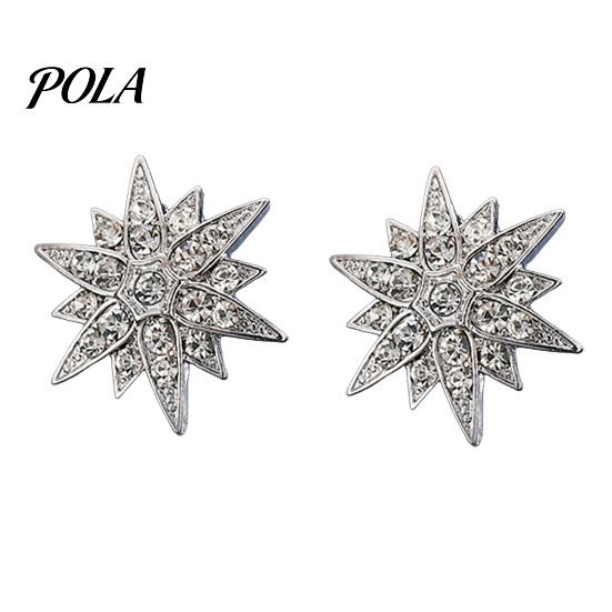 Rhinestone Lapel Pin 1/2Pcs Double-Layered Eight-Pointed Star with Rhinestones, Thickened Alloy Fashion Suit Safety Buckle for Suits Shirts