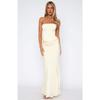 Women's Strapless Midi Dress Slim Fit Elastic Waist Sexy Satin Corset Bodycon Dress Solid Ruched Wedding Guest Evening Gown