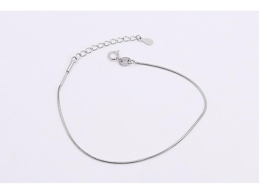 

Браслет/Анклет из стерлингового серебра 925 пробы, цепочка «змеиная кость» с застежкой-твист для DIY бисероплетения. 925 Silver