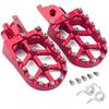 Dirt Bike Foot Pegs Motorcycle Footpegs Wider Foot Rest CNC for CRF250L/CRF250L RALLY 12-21 CRF300L/CRF300L RALLY 21-24 Transalp XL750 Red