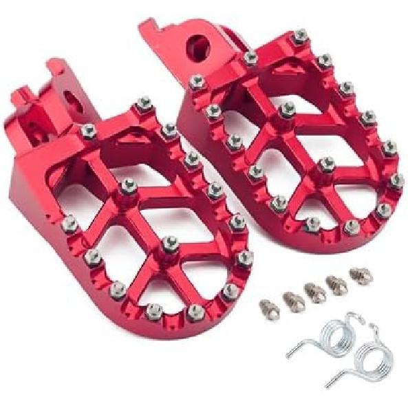 Dirt Bike Foot Pegs Motorcycle Footpegs Wider Foot Rest CNC for CRF250L/CRF250L RALLY 12-21 CRF300L/CRF300L RALLY 21-24 Transalp XL750 Red