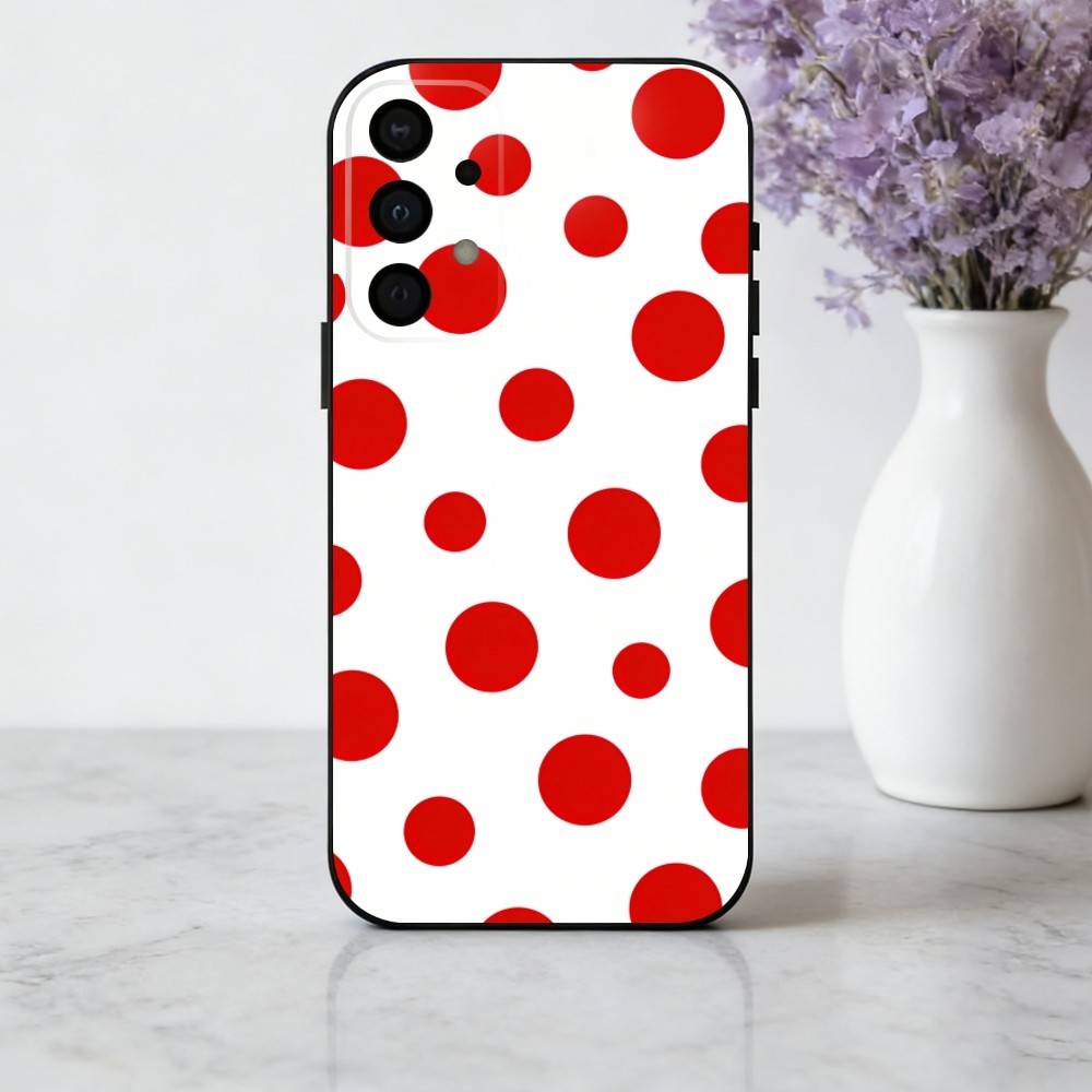 P-Polka D-Dot A-Art Phone Case For Samsung Galaxy A73,A72,A71,A70,A53,A52,A51,Soft Silicone Black Cover