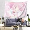 Gobelín s anime motivem Puella Magi Madoka Magica Madoka Kaname Kyubey s bílými puntíky do ložnice, obývacího pokoje