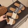 Xiaoxiangfeng Soft-soled Slippers Female 2025 Summer New Canvas with Skirt Fairy Wind Beach Sandals
