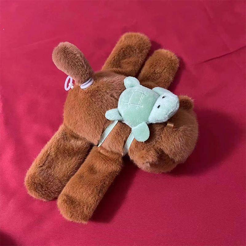 Capybara Clap Circle Toys Slap Snap Wrap Wristband Bracelet Stay Wire Rotate Tail Capybara Plush Doll Hand Ring Fun Circles Gift