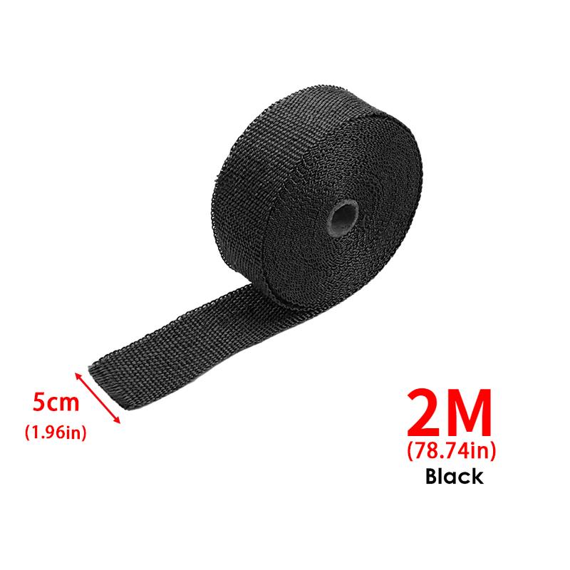 Motocyklowa Taśma Termiczna Wydechu Owijka Termiczna Osłona Włókno Szklane Bawełna Izolacyjna Wysoka Temperatura Ochrona Części Samochodowe