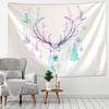 Einfache Linien Weihnachtsrentier Psychedelische Wandteppich Wand Weihnachtskunst Decke Matte Hintergrund Wohnraum Geschenk