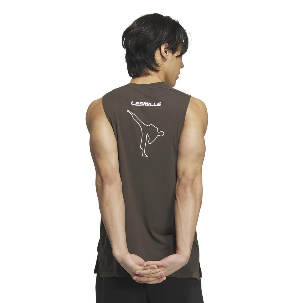 Adidas Men's LESMILLS BC100 Tank Top, Size M, DVJ32, Shadow Olive (JX8377)