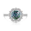 Copper Bright Millennium Cut High Carbon Diamond Plum Blossom Crown Ring Ladies Glamour Jewelry