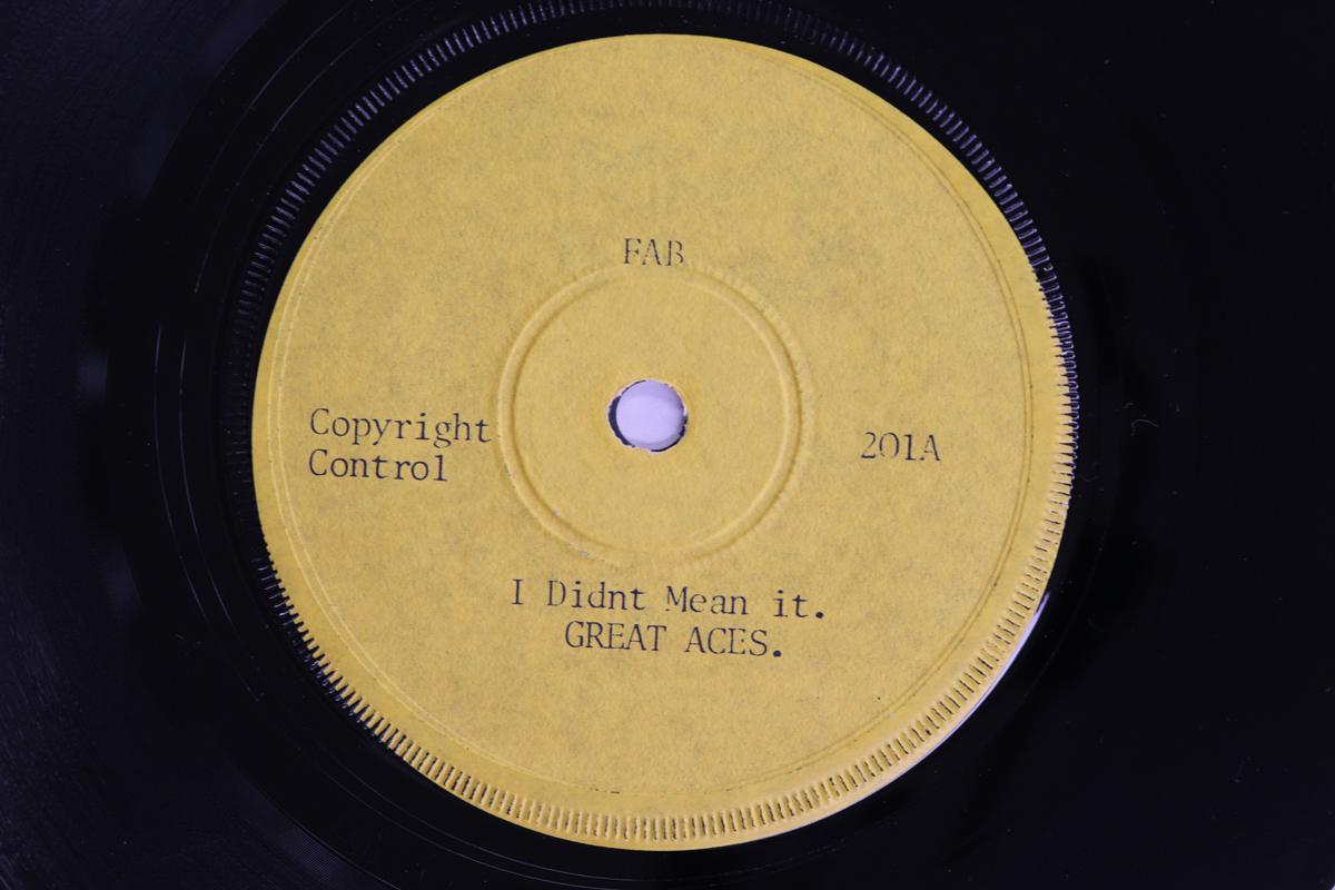 

7inch Record GREAT ACES I Didnt Mean It Boot Shoes 201 NOT ON LABEL 1972 UK Reggae Ska Dub Used