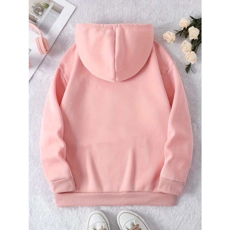 Mode Tryckt Mångsidig Tröja Casual Lös Huvtröjor Tröjor Dam