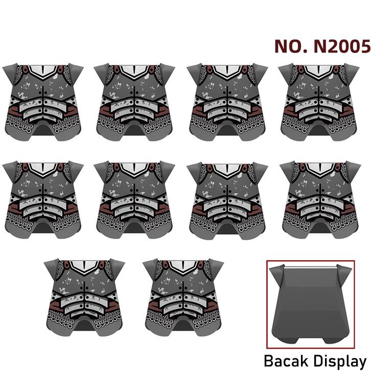 MOC Medieval Knights Armor Vest Shields Building Blocks Lion Soldiers Accessories Bricks Toys Compatible Kids Gift