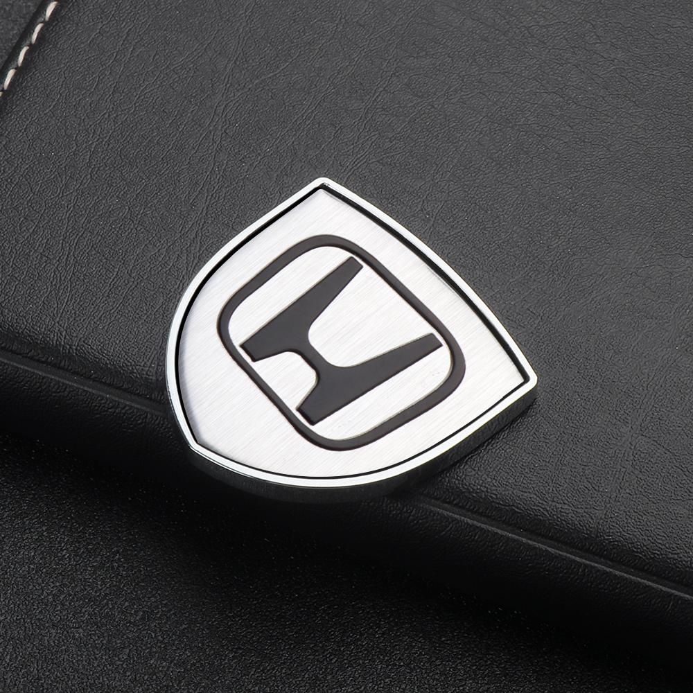 AAADD1 Car Accessories 3D Metal Shield Body Trunk Emblem Stickers Decoration For Honda Fit Civic CRV Hrv CITY Accord CR-Z VTEC Vezel