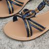 Fashion Women's Sandals Mix Color Women Summer Sandals Flat Heels Summer Shoes Woman 2025 Beach Footwear Female Sandalias Mujer