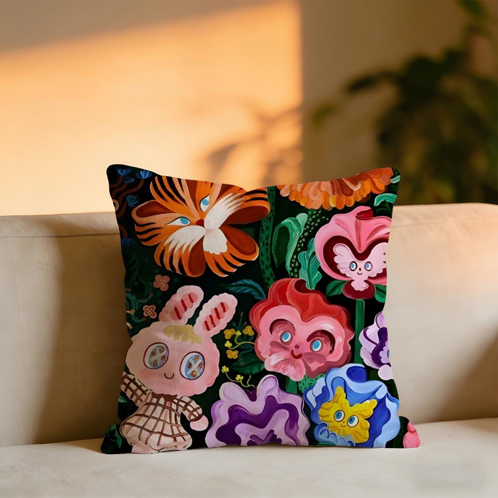 Kima Artist Cushion Cover Cozy Velvet Throw PillowSoft Warm Cushion For Sofa  Bed