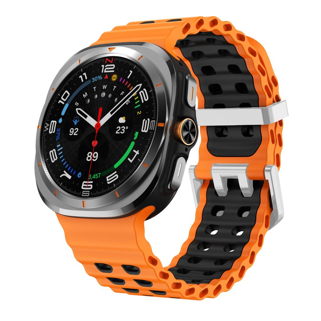Original Straps For Samsung Galaxy Watch Ultra 47mm Accessories Marine Sport silicone Bracelet correa Galaxy Watch 7 ultra Band