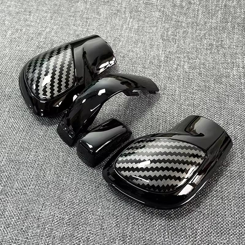 4PCS Chrome Matt With Leather Shift Knob Gear Side Cover DSG Emblem For VW Golf 6 7 R GTI Passat B7 B8 CC R20 Jetta MK6 GLI