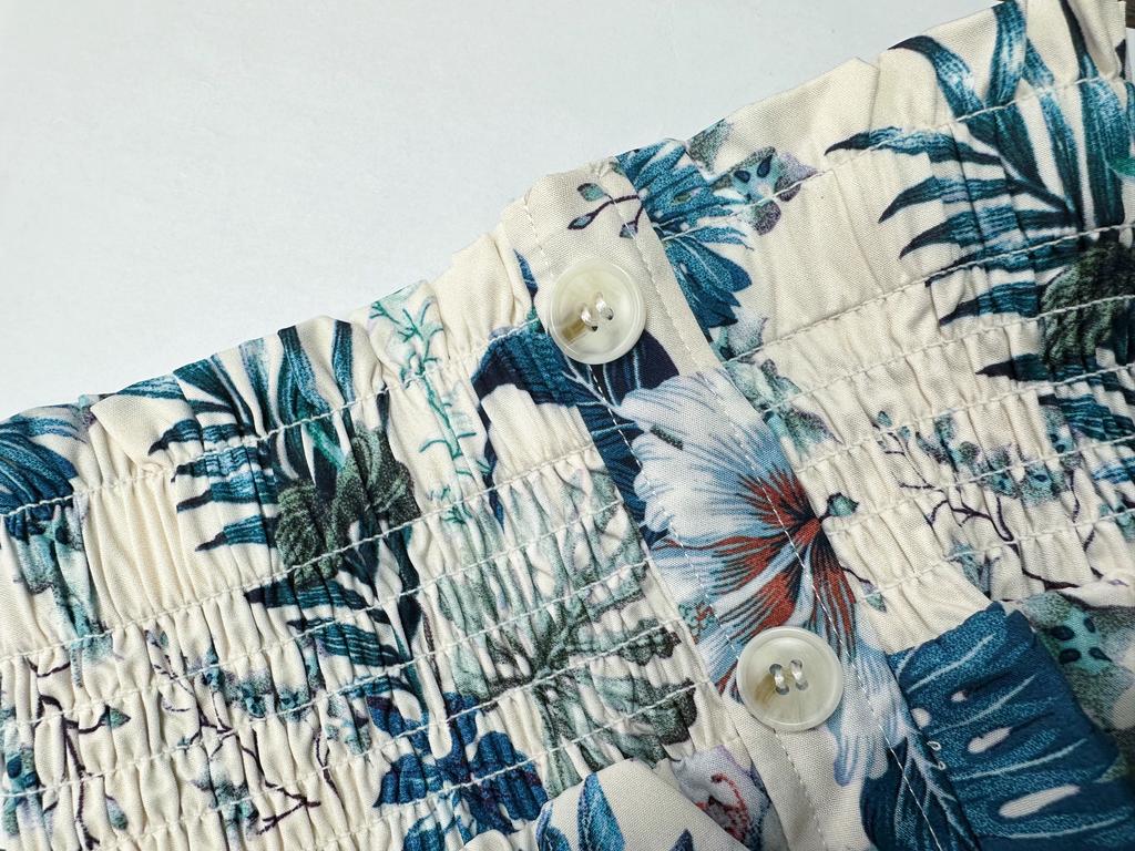 Women's High-Waisted Floral Print Wide-Leg Pants, Casual Loose-Fit Trousers for Summer