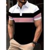 Mens Relaxed Fit Pique Polo Shirt With Button Breathable Casual Short Sleeve Top Office Daily Wear