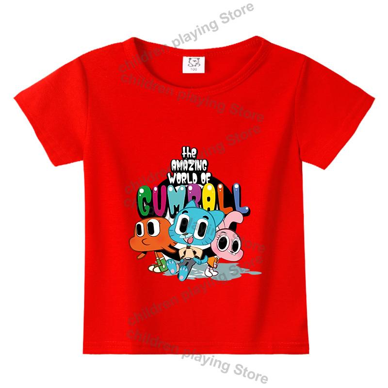 The Amazing World of Gumball Anais Darwin Short Sleeve Tee Cartoon Kids T-Shirt Summer Clothes Cute Boy Girl Tops Birthday Gift