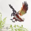 Wrought Iron Bald Eagle Wall Art, Colorful Rustic Metal Decor for Indoor Outdoor, Holiday Gift Halloween Christmas New Year