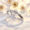 Micro Inlay Star CZ Rings Romantic Engagement Proposal Ring for Girlfriend Silver Color Brilliant Zirconia Fashion Women