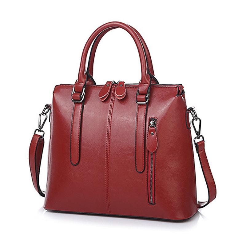 Stylish Women's Hand Crossbody Single Shoulder Oiled Waxed Cowhide Bag