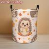 1pc, 2D Flat Printed Storage Basket, Featuring a Stylish and Unique Hedgehog Design. It Includes a Handle, Foldable, Large Capacity, Perfect for Gradu