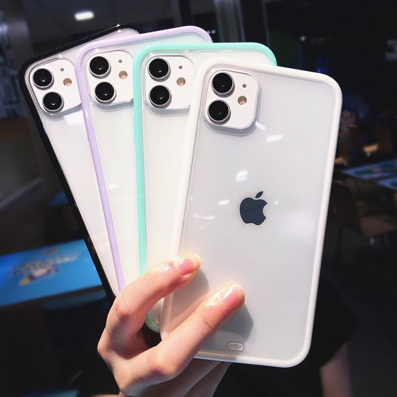 

Ударопрочный бампер Прозрачный силиконовый чехол для телефона для Iphone 13 12 11pro Max X Xr Xs Max Прозрачная защитная задняя крышка