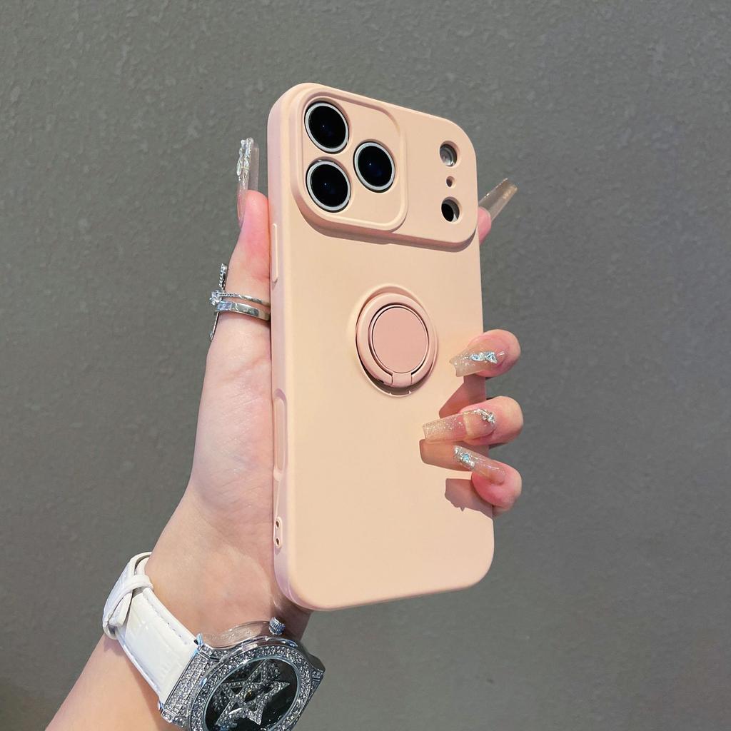 Liquid Ring Suitable for IPhone17ProMax Mobile Phone Case Car Bracket Apple 16 Fall Protection Case Full Package