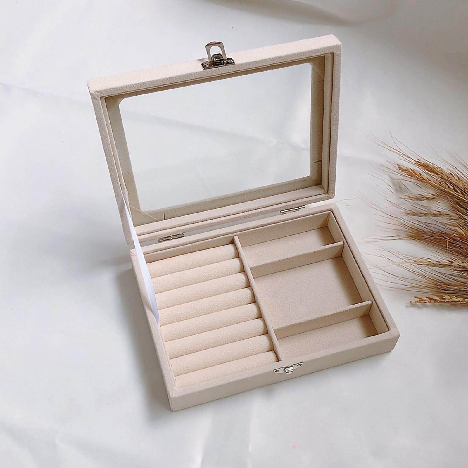 

Фланелева скринька для ювелірних виробів Футляр для зберігання коштовностей із запобіжним замком для намиста Сережки Браслети Кільця