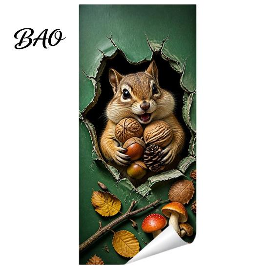 Weatherproof Waste Container Art Fun Animal Trash Can Stickers, Self?Adhesive Bin Decals for Outdoor Removable Vinyl Skins Garbage Can, Mailbox