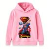 Kids Boys Girls Long Sleeve Hoodie Super Hero Print Casual Pullover Sweatshirt for Children Daily Wear