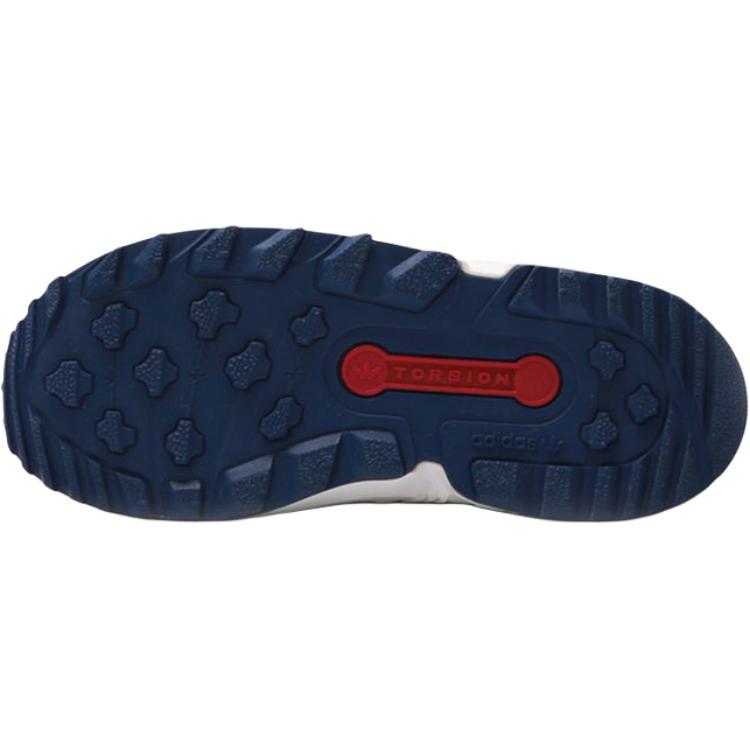 Adidas Originals ZX Flux Synthetic Leather Fabric Casual Non-Slip Kick-Resistant Wear-Resistant Warm High-Top Walker Shoes Baby Shoes Red S76272