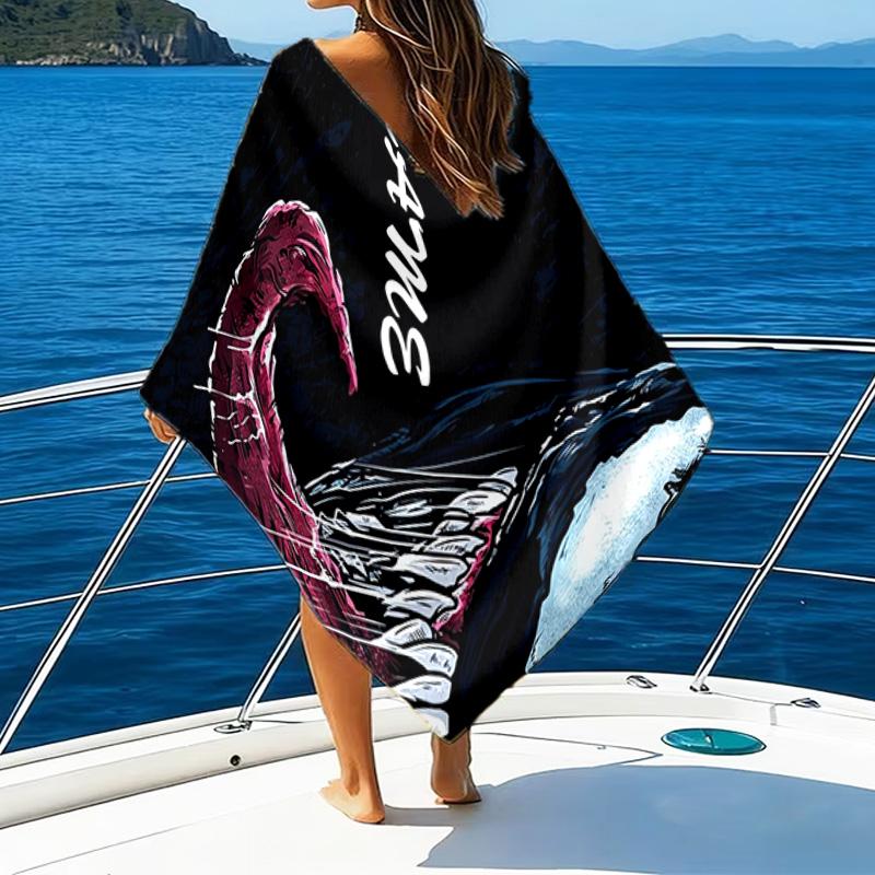 1pc Venom3 Beach Towel with Custom Name, Beach/Swimming/Bath/Picnic/Camping Towel, Suitable for Seaside Beaches