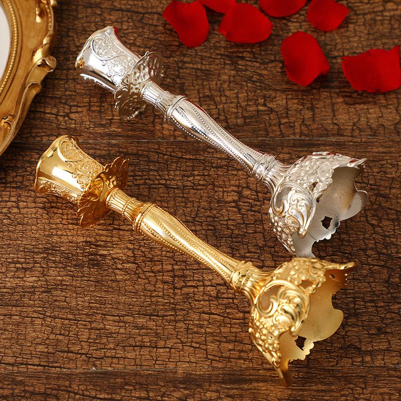 Retro Candlestick European Classical Relief Sculpture Luxury Candle Holder Home Decor Wedding Dinning Table Banquet Ornaments