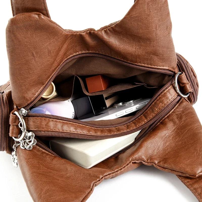 Weiche Umhängetasche aus echtem Leder für Damen, luxuriöse Umhängetaschen für Damen