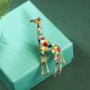 Enamel Giraffe Brooches for Women Cute Animal Pin Fashion Jewelry Gold Color Gift for Kids Exquisite Broches