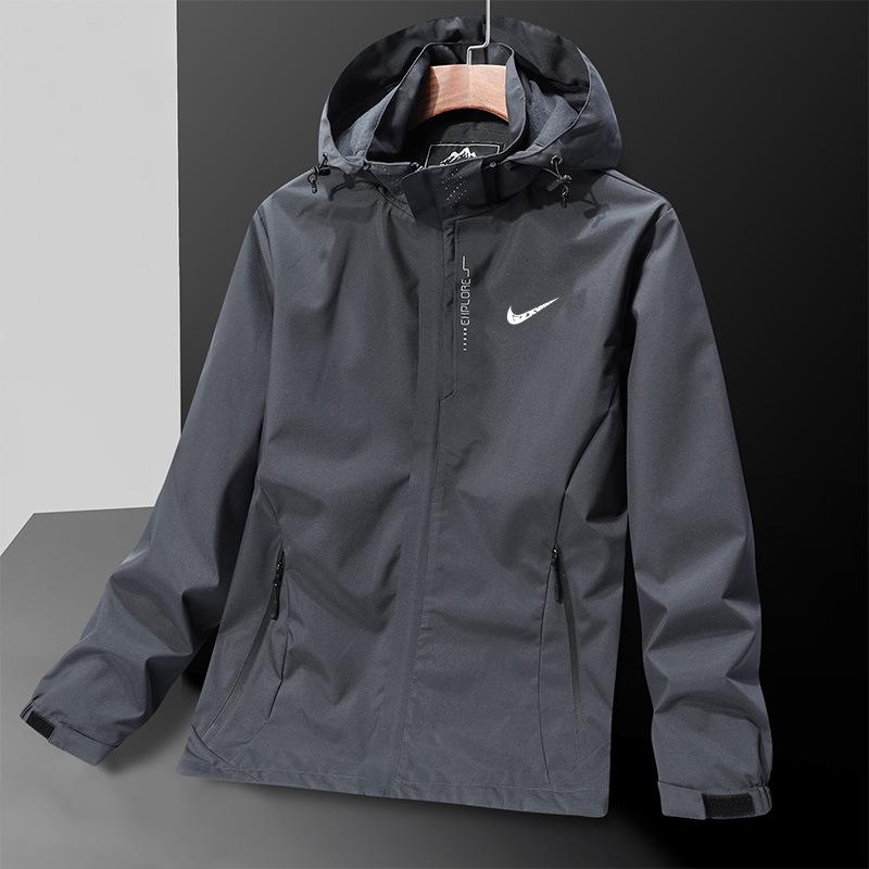 Men's Spring/Autumn Versatile Detachable Hooded Windbreaker Jacket