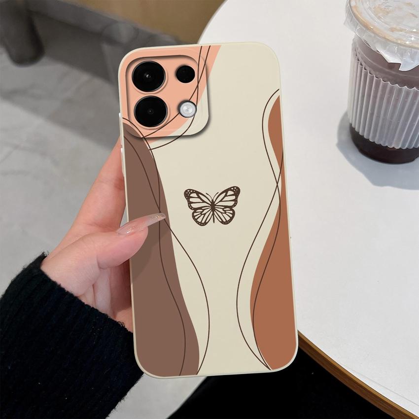 For Oppo A5X K13 A5 Realme 9 10 8 5 6 7 Pro Plus Phone Casing Beautiful Butterfly Patterns Soft Liquid Silicone Anti Fingerprint Housing For Oppo Case