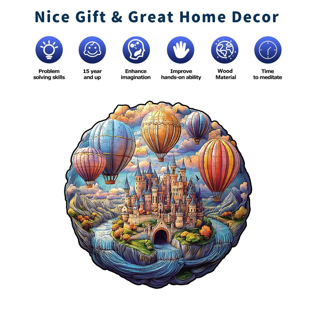 Holzpuzzle für Erwachsene - Traumschloss Puzzle, Holzpuzzles in einzigartiger Form, Moderne Kunst Heimdeko, Gute Geschenkidee