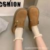 Retro platform lazy Polken single shoes women 2025 spring and autumn Korean version of the new one-pedal ugly cute big head single shoes women