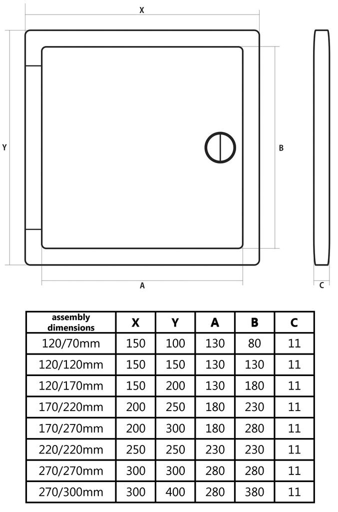 Inspection Door For Plasterboards, 300X300 Mm