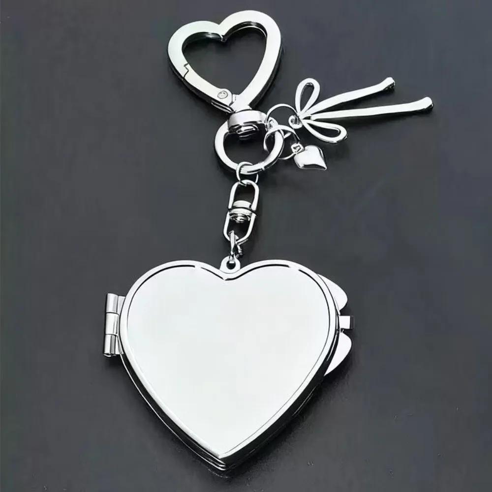 Y2K Stainless Steel Metal Net Pocket Lipstick Bag Keychain Interchangeable Silver Color Lip Balm Keychain Charm Bag Accessories