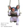 Hanging Statue Animal Pig Shape Landscape Pendant Resin Simulation Swing Figurines Outdoor Decorations
