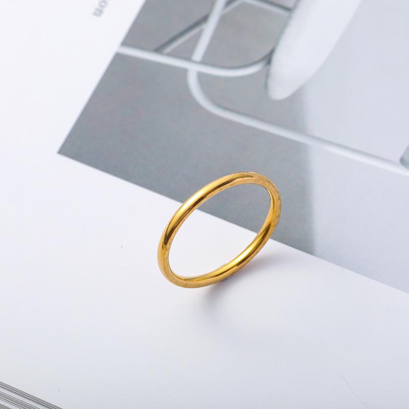 Klassischer polierter Edelstahl-Unisex-Ring, schlichtes Design, Standard US-Größe