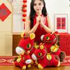 Horse Doll Auspicious Meaning PP Cotton Filling Plush Toy Traditional Zodiac Horse with Lucky Bag PP Cotton Filling Doll